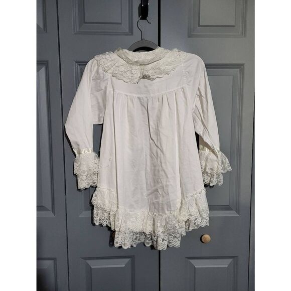 Cinzia white 3/4 Length sleeve cardigan with lace detail - Picture 6 of 8